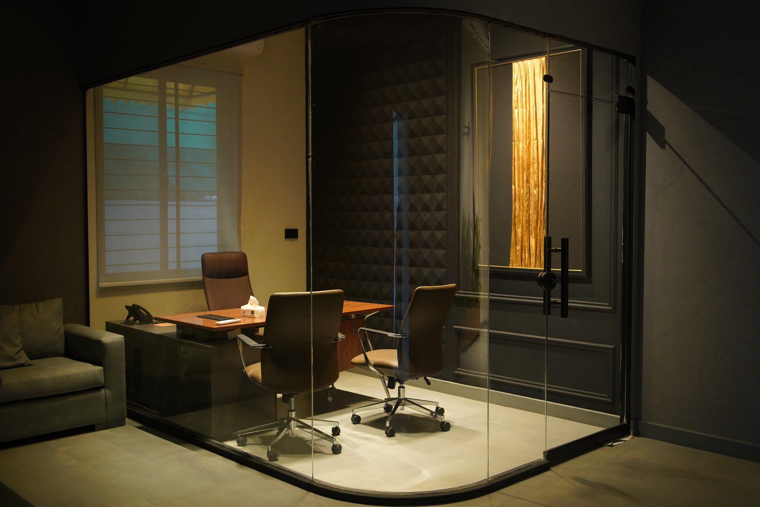 Manager's cabin at OneDesk Global, Lahore